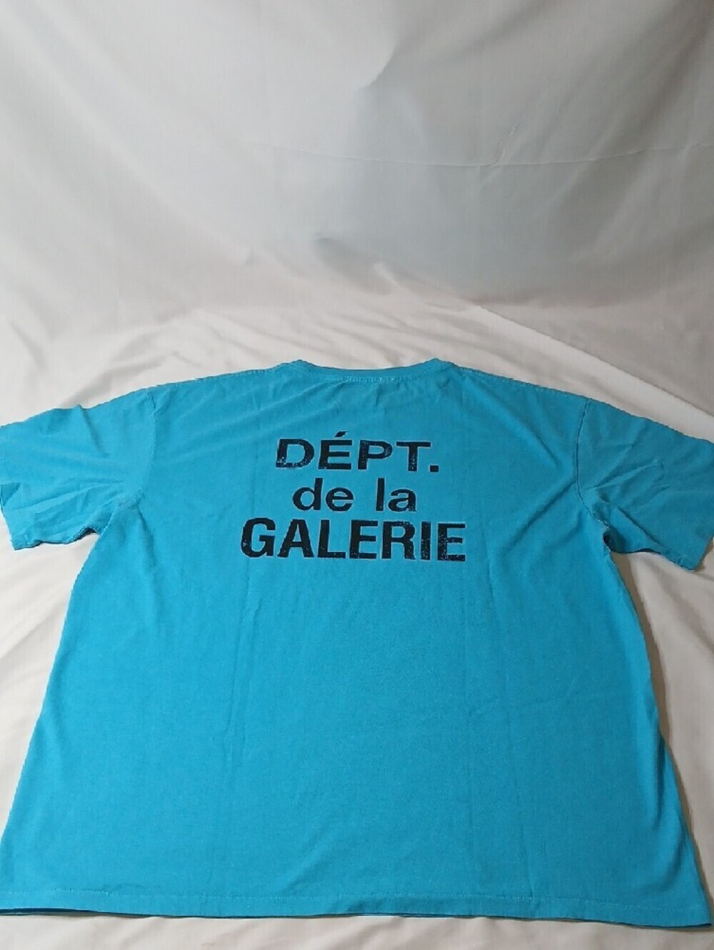 Gallery Dept Bright Turquoise Short Sleeve Logo Tee - Picture 4 of 4